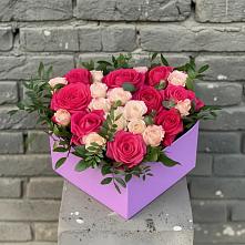 Цветочная композиция из Розы в коробке в Тээли