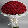 Букет 101 Красная роза Блэк Мэджик в Тээли