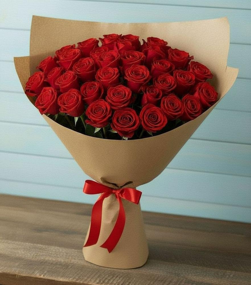 Букет Красные розы Милано в Тээли