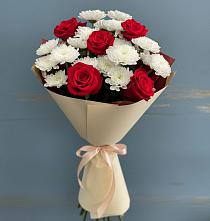 Букет цветов из:  Розы и Хризантемы в Тээли
