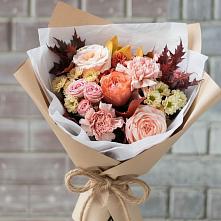 Букет цветов из:  Гвоздики, Хризантемы и Розы в Тээли