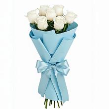 Букет 7 белых роз Проуд в Тээли