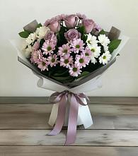 Букет цветов из:  Хризантемы и Розы в Тээли