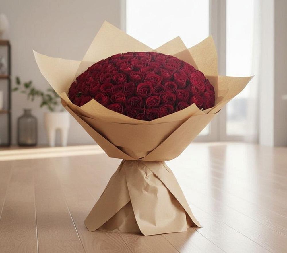 Букет 101 Красная роза в Тээли