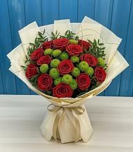 Букет цветов из:  Розы и Хризантемы в Тээли