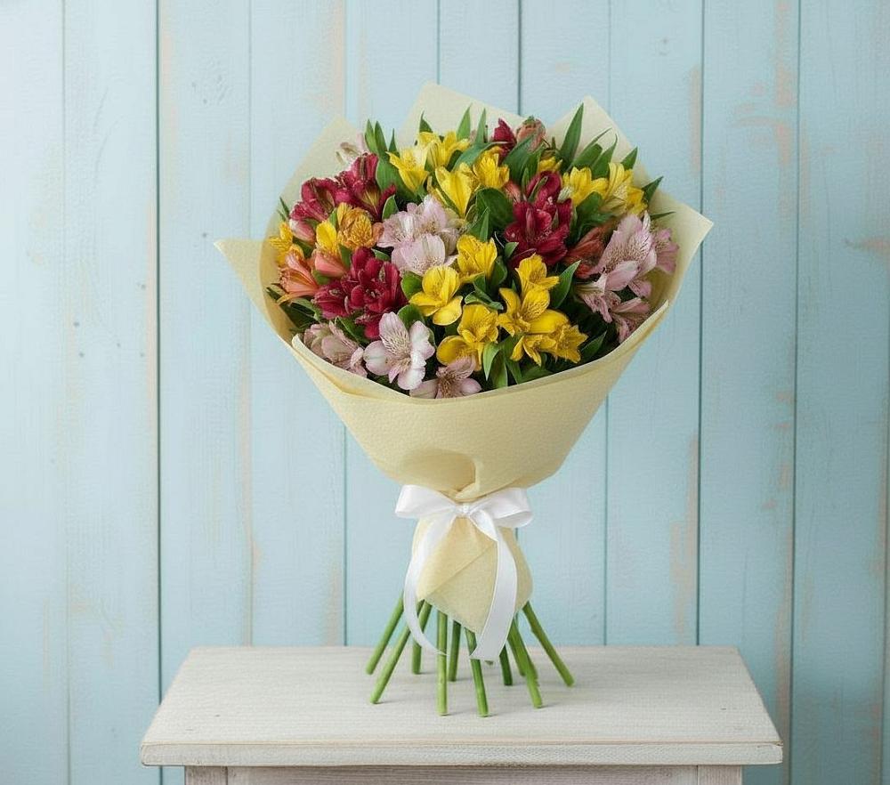 Букет цветов из: Альстромерии в Тээли