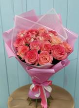 Букет 15 Розовых роз Равель #REPLACE_PRED# Тээли